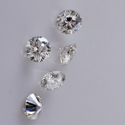 #ad 2 CT Natural White Diamond 5 mm 5 Pcs Round Cut VVS1 D Grade Certified D5 $34.78