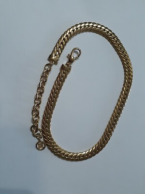 #ad Givenchy Signed Goldtone Snake 19quot; Necklace $85.00