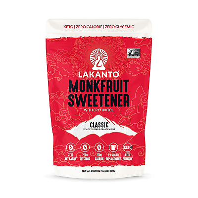 #ad Lakanto Monkfruit Sweetener 1.76 lbs White Sugar Substitute Zero Calorie Keto $18.63