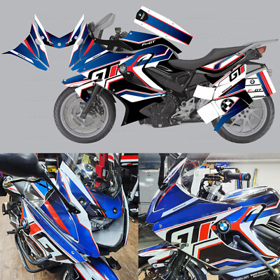 #ad Set Stickers BMW F800GT motorcycle graphics decals blue sp $297.50
