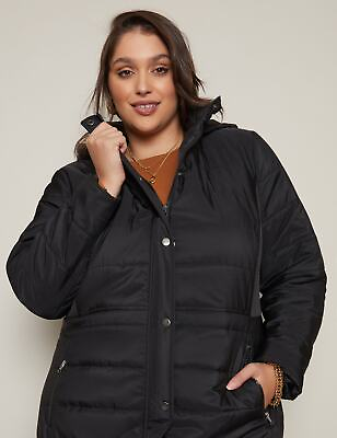 #ad US 24 Plus Size Womens Jacket Woven Longline Puffer Jacket AUTOGRAPH $179.99
