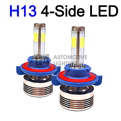 #ad 2x 4 Side H13 9008 LED Headlight Kit Bulbs 80W Super Bright 6000K Crystal White $39.99
