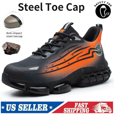 #ad Mens Sneakers Work Safety Shoes Indestructible Steel Toe Cap Breathable Boots US $30.95
