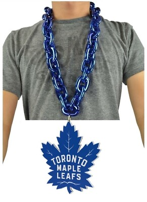 #ad New NHL TORONTO MAPLE LEAFS Fan Chain BLUE Necklace 3D Foam $32.18