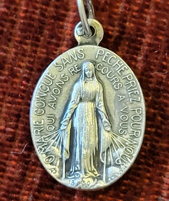 #ad Miraculous Medal In French Vintage amp; New Medal Catholic France A. Penin $35.99