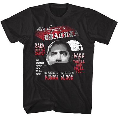 #ad Bela Lugosi Dracula Back from the Grave Men#x27;s T Shirt Vintage Vampire Horror $31.50