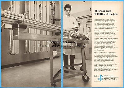 #ad 1967 Stanford Palo Alto CA Linear Electron Accelerator Ben Stillman De Beers Ad $9.44