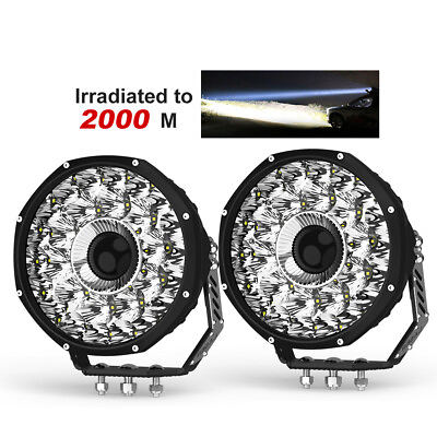 #ad Pair Round 8.5quot; LED Laser Driving Offroad Lights Spot Flood For 4x4 Truck PK 9#x27;#x27; $459.99