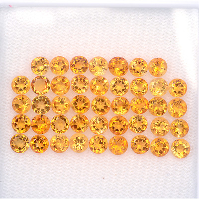 #ad SCREAMING SET 10CT 43PCS Best Unheated 100%Natural Yellow Citrine Round 4mm #2 $22.00