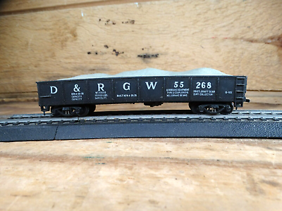 #ad Crown HO Scale 40#x27; Damp;RGW 55268 Gondola with Stone Load $15.00