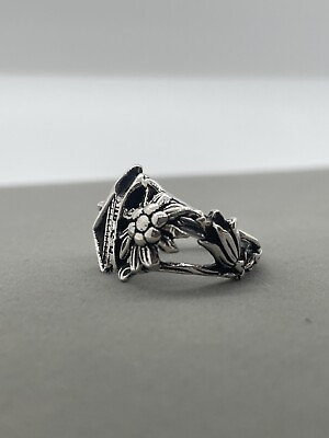 #ad Unique Handmade Sterling Silver Flower House Spoon Ring $40.00