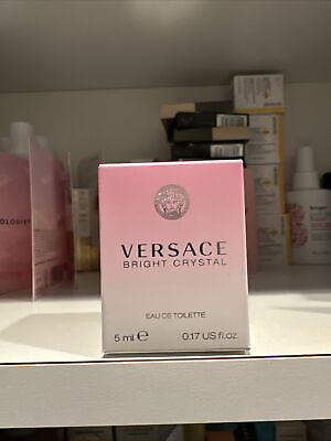#ad Versace Bright Crystal Women#x27;s Eau De Tilette Splash Mini 0.17oz 5ml New $9.49