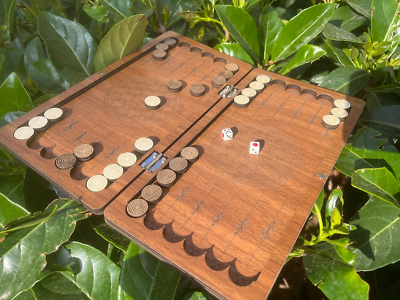 #ad Personalized Backgammon Set w Mini Wooden Backgammon Set Tavla Gift Game Set $99.90