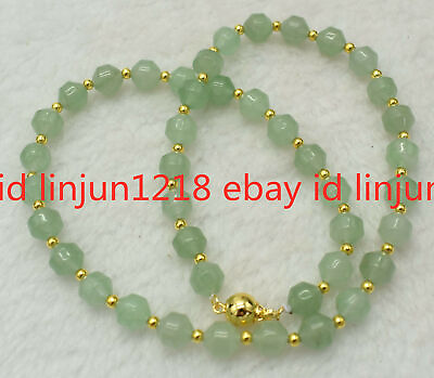 #ad Beautiful 8MM Green Aventurine Drum Gemstone Beads Necklace 18 36#x27;#x27; $6.99
