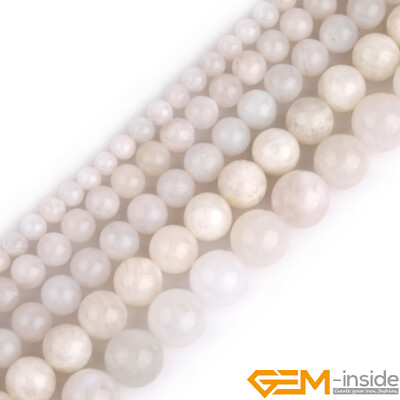 #ad Natural Rainbow Moonstone Gemstone Round Beads For Jewelry Making 15quot;6mm 8mm 10m $10.01