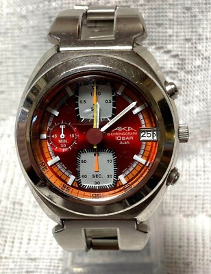 #ad AKA V657 6030 Seiko ALBA Quartz Red Dial Wristwatch No Battery Used JP AM03 $105.00