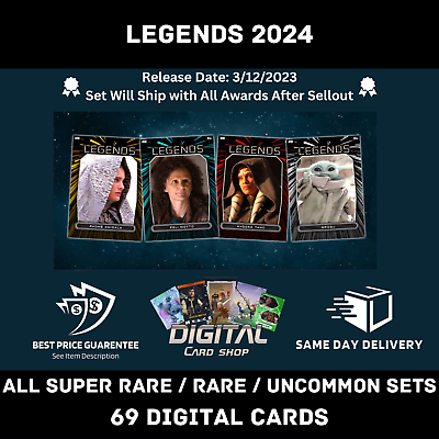 #ad Topps Star Wars Card Trader LEGENDS 2024 ALL Super Rare Rare Uncommon Set $16.94