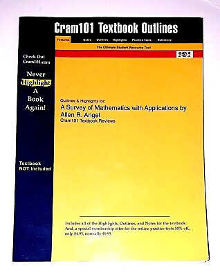 #ad Cram101 Textbook Outlines for Survey of Mathematics w Applications 8th Edition $8.00