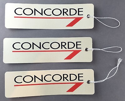 #ad CONCORDE BRITISH AIRWAYS CABIN BAGGAGE TAG BA LUGGAGE LABEL TAGS x 3 SUPERSONIC GBP 19.95