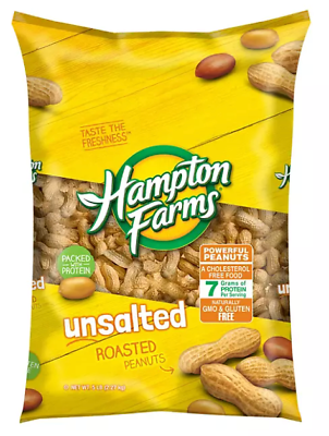 #ad Hampton Farms Unsalted In Shell Peanuts 5 lbs $14.98