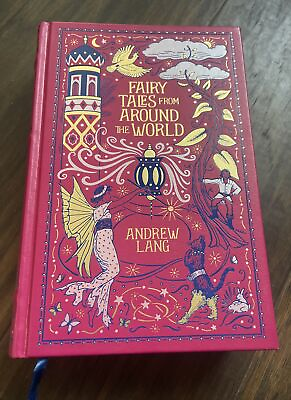 #ad FAIRY TALES From AROUND The WORLD by Andrew Lang Bamp;N Gift Hardback Pink Leather $65.00