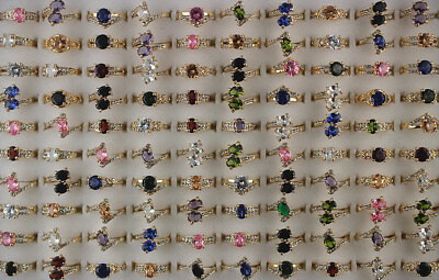 #ad 35pcs Wholesale Lots Mixed Style Assorted Cubic Zirconia Rhinestone Lady#x27;s Rings $22.99