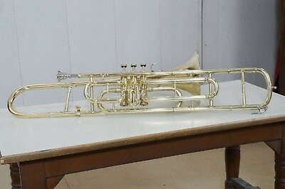 #ad Professional Brass Trombone Bb Pitch Instrument Brass Finish With Hard case $224.10