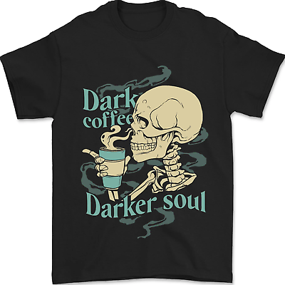 #ad Dark Coffee Darker Soul Skull Mens T Shirt 100% Cotton GBP 8.49