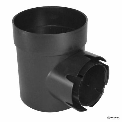 #ad NDS 101 Black Matte Plastic Round Speed D Styrene Drainage Catch Basin 6 in. $19.90