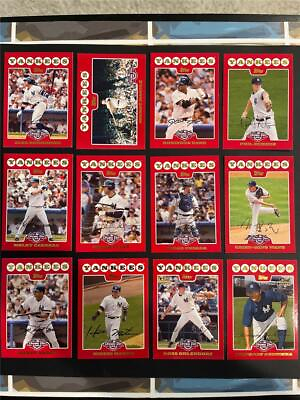 #ad 2008 Topps Opening Day New York Yankees Team Set 12 Cards $4.00