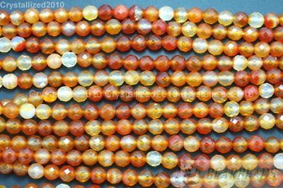 #ad Natural Carnelian Gemstone Faceted Round Beads 15.5#x27;#x27; 3mm 4mm 6mm 8mm 10mm 12mm $4.73