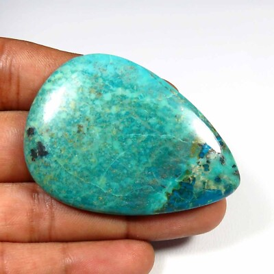 #ad Natural Green Blue Chrysocolla Cabs 50x36 mm Polished Pear Smooth Gemstone CH 73 $9.79