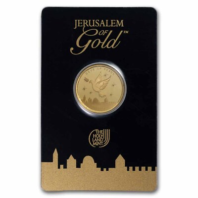 #ad 1 4 oz Gold Round Holy Land Mint Dove of Peace 2024 In Assay $699.14