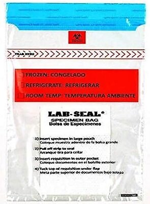 #ad 1000 Specimen Bags w Removable Biohazard Symbol and Absorbent Pad $338.31