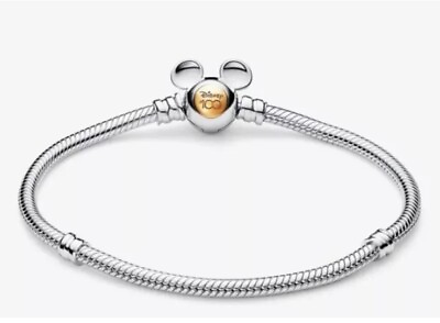 #ad PANDORA Limited Disney 100th Anniversary Charm Bracelet Size8 $33.00