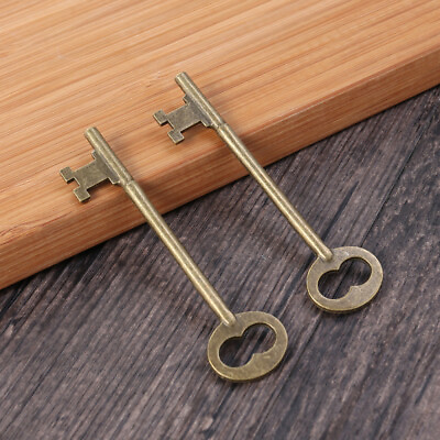 #ad 2pcs Delicate Bronze Keys DIY Pendant for Sweater Chain Bracelet Dangle Keychain $7.36