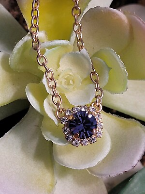 #ad Pendant necklace made with Swarovski crystal Preciosa Crystal adjustable $25.00