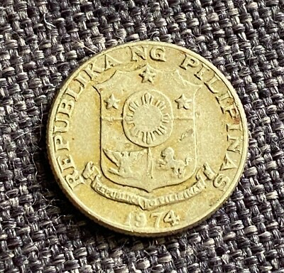 #ad Philippines #x27;10 Sentimes#x27; 1974 Copper Nickel WORLD Coins $3.15