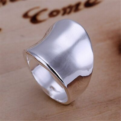 #ad Women Thumb smooth Ring Fashion Finger Silver Rings Lady Christmas Gift new $6.99