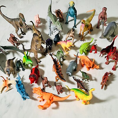 #ad Dinosaur Toy Lot Set 4 Pounds Figures Large And Small Toys for Kids Playset $29.95