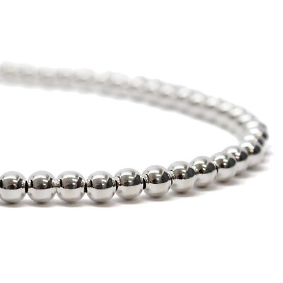 #ad 925 Sterling Silver Ball Bead Chain 4mm Necklace .925 Italy All Sizes $88.19