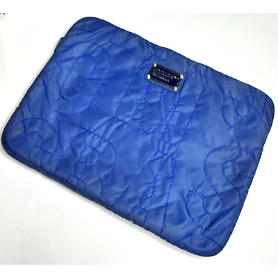 #ad Marc Jacobs Quilted Laptop Case Nylon Computer Bag Cover Navy Blue NWOT $60.00
