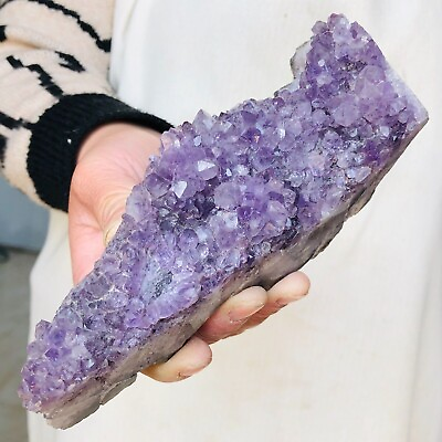 #ad 1.34 LB Natural Agate Amethyst Geode Quartz Druzy Crystal Specimen Healing $67.62