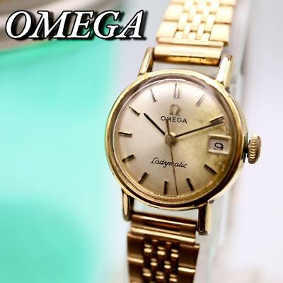 #ad Omega Ladymatic Watch Manual 20mm Silver Vintage Swiss Round Women#x27;s Made Dial $230.00