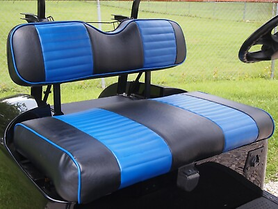 #ad 2PCS Blue Golf Cart Seat Cover Pleated Style for Club Car Precedent 2004 2022 $99.00