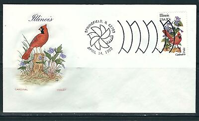 #ad US SC # 1965 State Birds And Flowers Illinois FDC. HF Cachet . $2.00