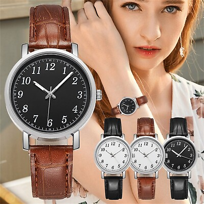#ad Men#x27;s Ladies Quartz Digital Watch Luxury Chronograph Leather Men#x27;s Gift $1.59
