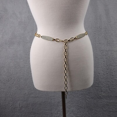 #ad Womens Gold Chain Link Belt Hip Waist Adjustable 39 in long $22.21
