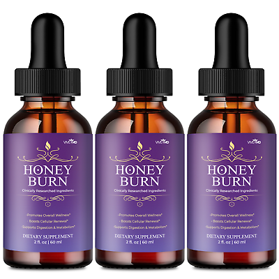 #ad 3 Pack Honey Burn Liquid Drops Advanced Formula Weight Management Supplement $64.95
