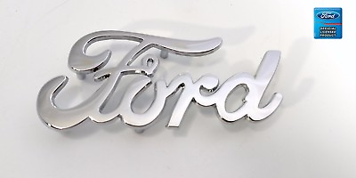 #ad Chrome Script Emblem W Mounting Studs For Ford Licensed $12.99